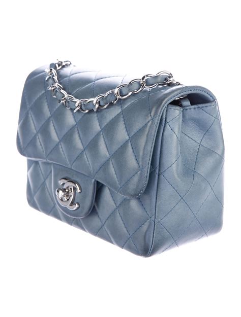 chanel mini square silver hardware|chanel classic mini flap price.